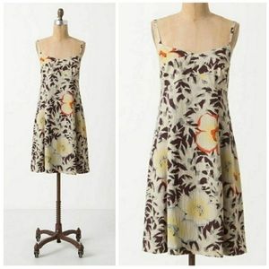 Anthro HD in Paris Fern + Flower Floral Slip Dress